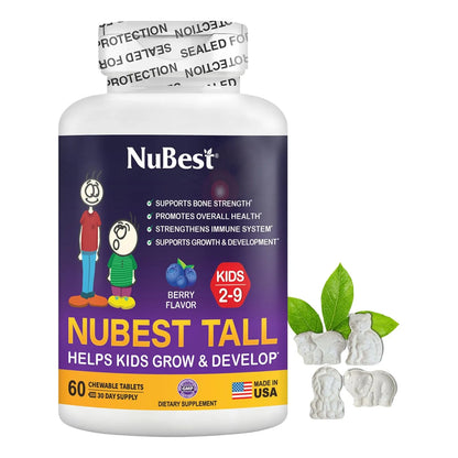 Vitaminas NuBest Niños Apoyo Inmunidad Fuerza Ósea 60 Tabletas Masticables