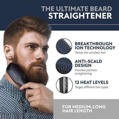 Alisador De Barba Arkam Deluxe Peine Alisador Con Calor Tecnologia Ionica
