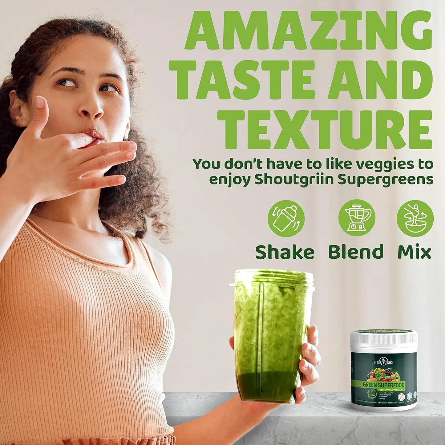 Superalimento Verde En Polvo Para Batidos 42 Ingredientes Nutritivos