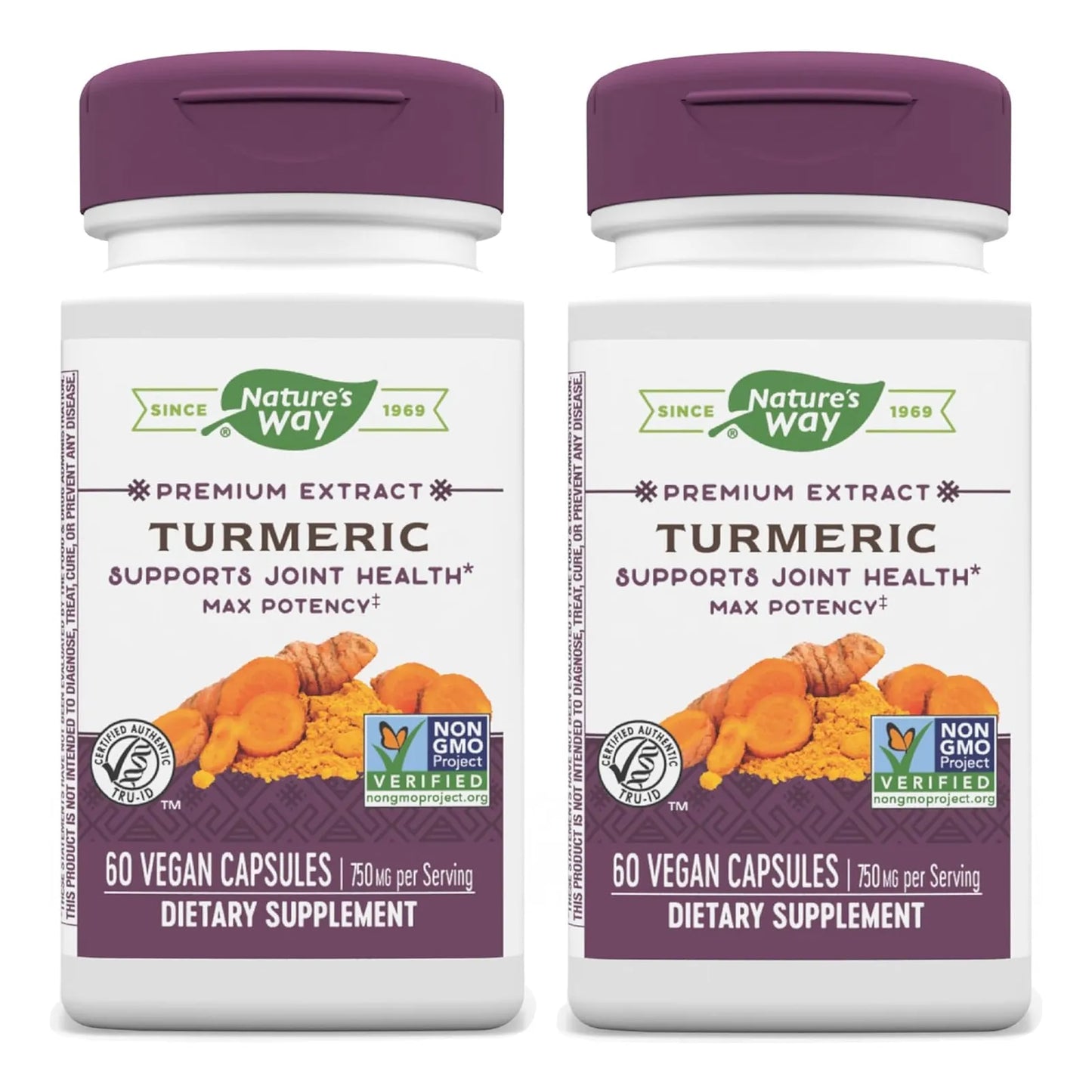 Cúrcuma Estandarizada 750 Mg 60 Cápsulas Veganas Pack Doble Nature's Way