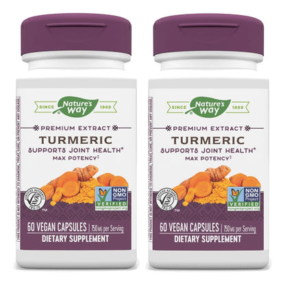 Cúrcuma Estandarizada 750 Mg 60 Cápsulas Veganas Pack Doble Nature's Way
