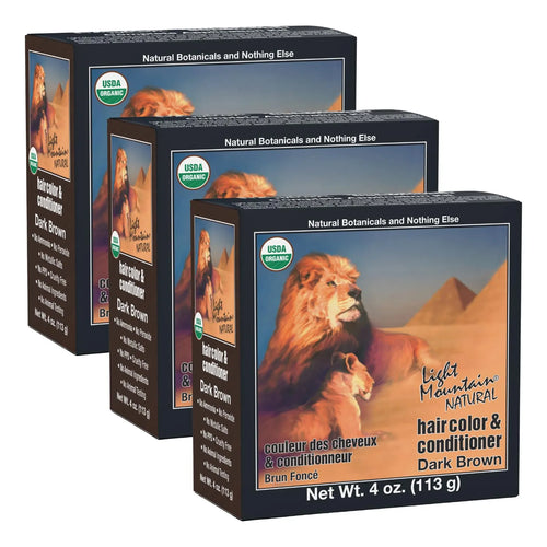 Tinte Acondicionador Castaño Oscuro Con Henna Orgánica Sin Químicos Vegano