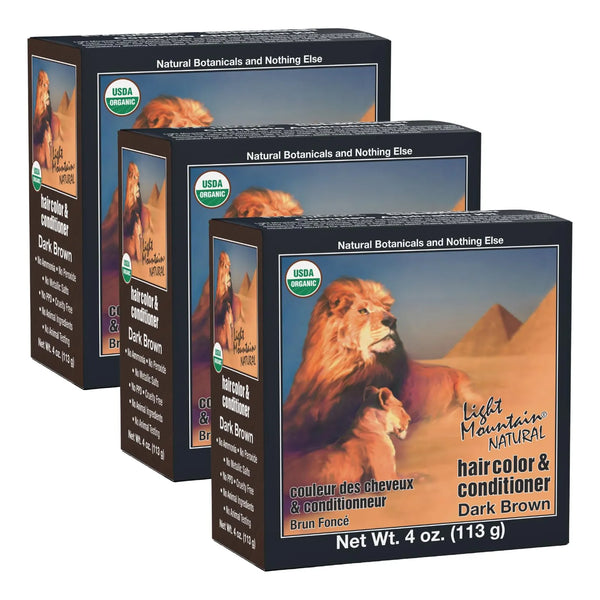 Tinte Acondicionador Castaño Oscuro Con Henna Orgánica Sin Químicos Vegano