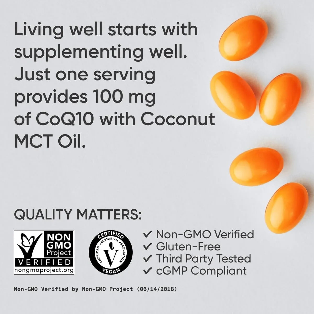 Coq10 100 Mg Con Aceite De Coco Y Bioperina 120 Capsulas Blandas Veganas