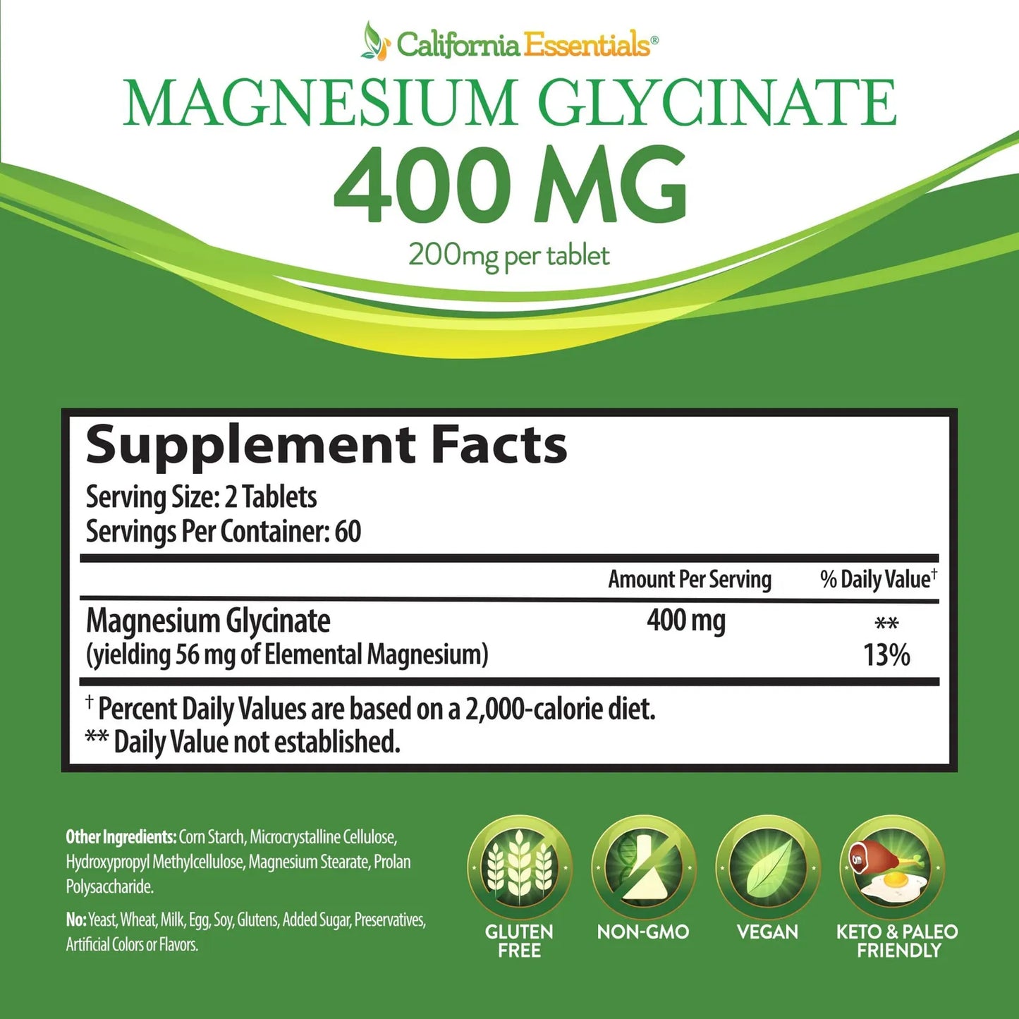 Glicinato De Magnesio 400 Mg Quelado Alta Absorción Alivio Muscular Y Soporte Óseo 120 Tabletas