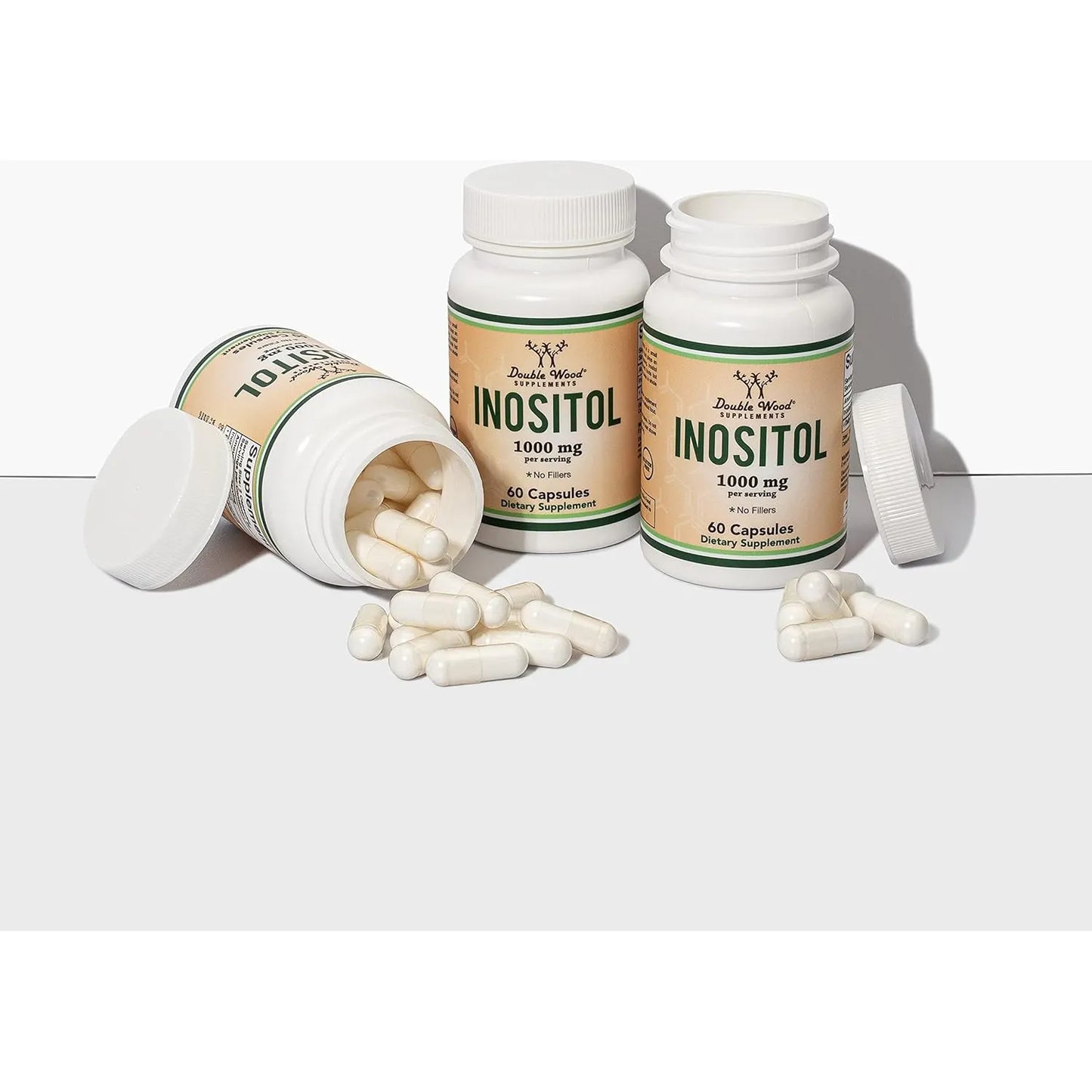 Double Wood Cápsulas Inositol 1000 Mg Apoyo Metabólico Vegano - Imagen 3