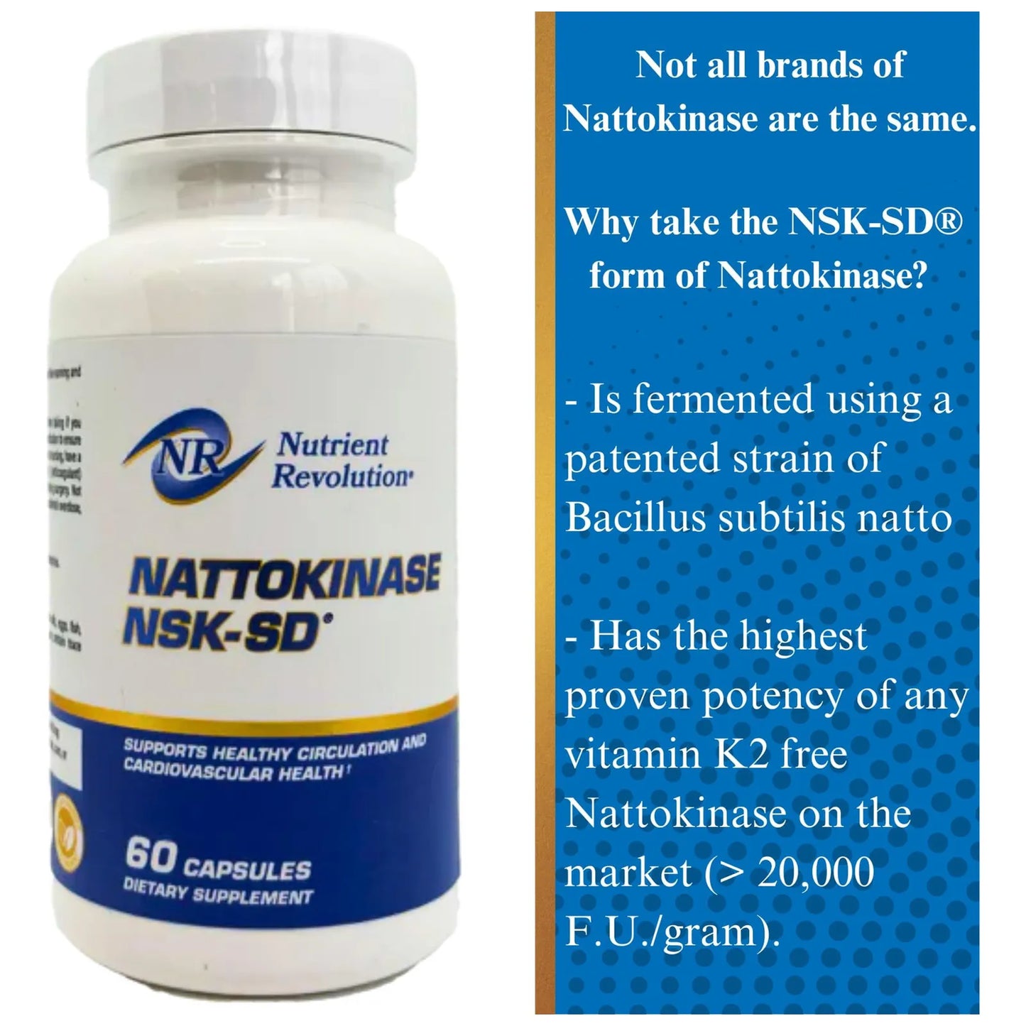 Nattoquinasa NSK SD 90 Capsulas 20000 FU Apoyo Cardiovascular