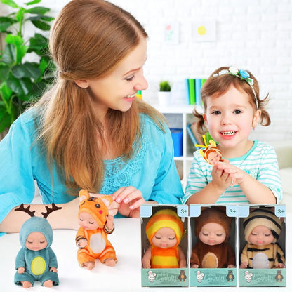 Set 10 Muñecas Reborn 10 Cm Ropa Animal Regalo Ideal Niños
