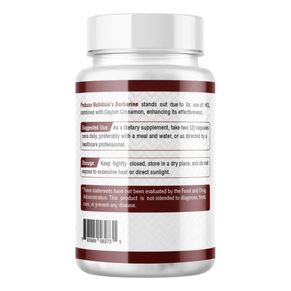 Berberina 1200mg Con Extracto De Canela 120 Cápsulas Vegano Sin Gluten