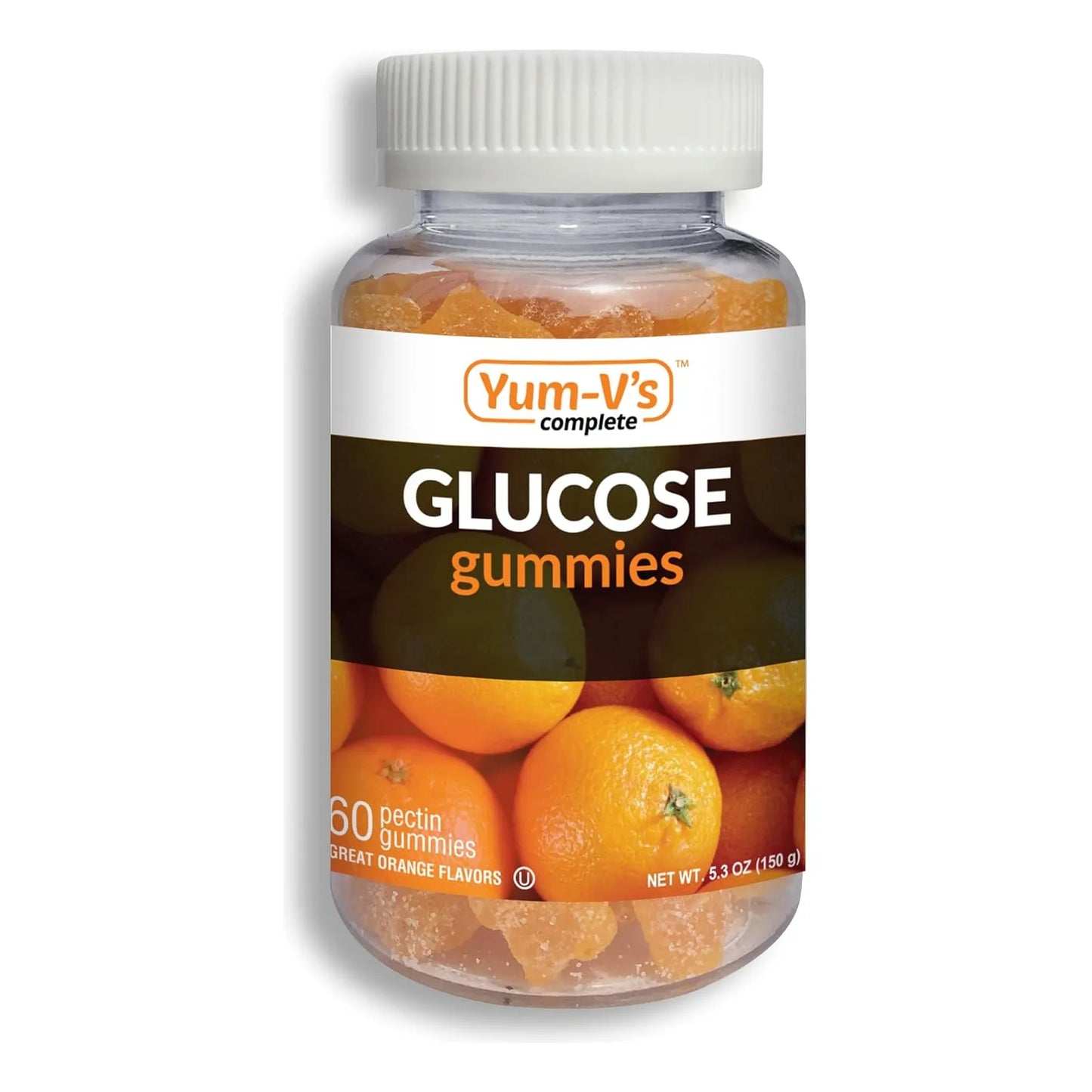 Gomitas De Glucosa Sabor Naranja 60 Unidades Suplemento Energético Vegano