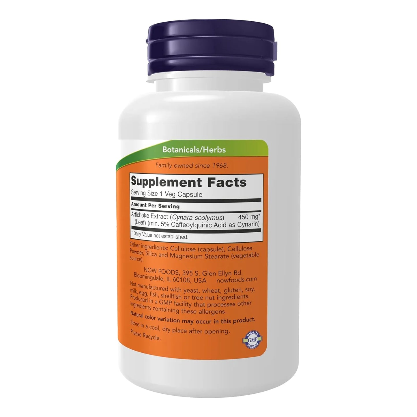 Extracto De Alcachofa 450 Mg Capsulas Veganas 90 Unidades NOW Foods