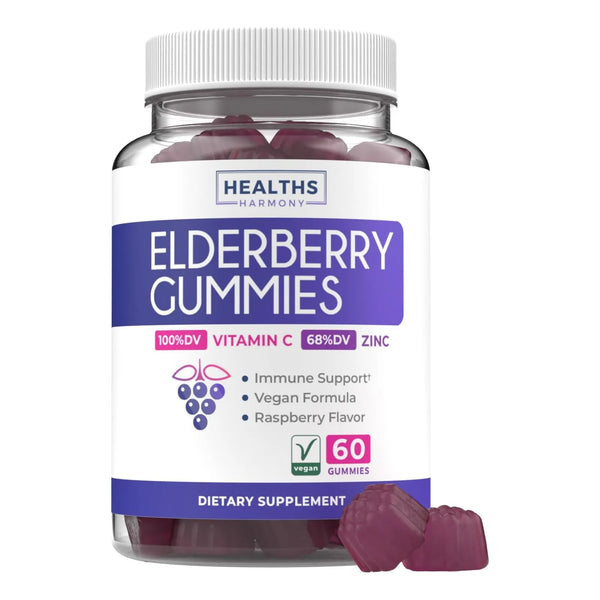 Gomitas De Saúco Con Vitamina C Y Zinc Sabor Frambuesa Refuerzo Inmunológico