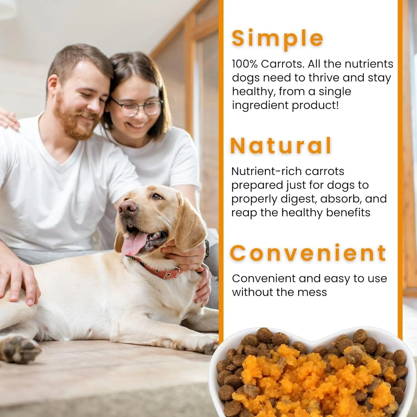 Olewo Zanahorias Deshidratadas 1 Kg Suplemento Digestivo Para Perros
