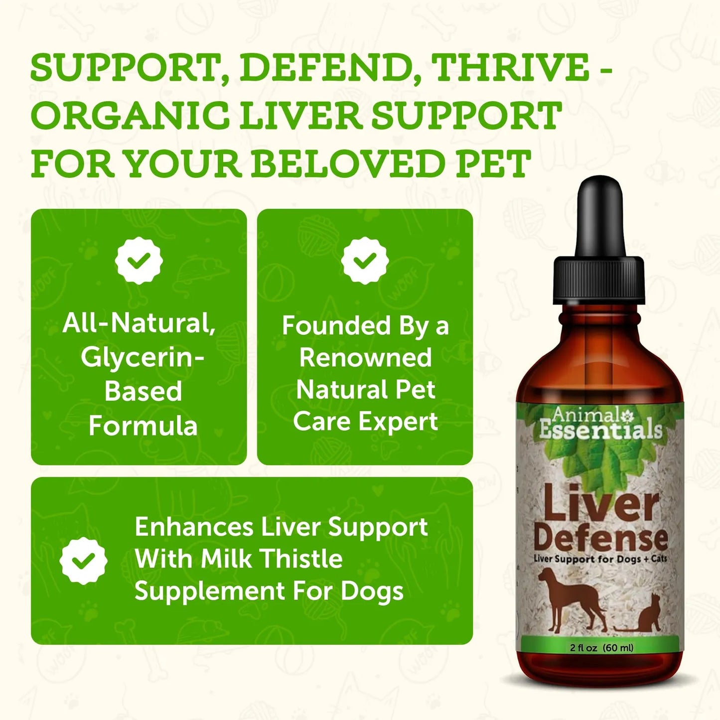 Liver Defense Soporte Hepático Para Perros Y Gatos 60ml Promueve Función Hepática Saludable