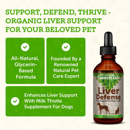 Liver Defense Soporte Hepático Para Perros Y Gatos 60ml Promueve Función Hepática Saludable