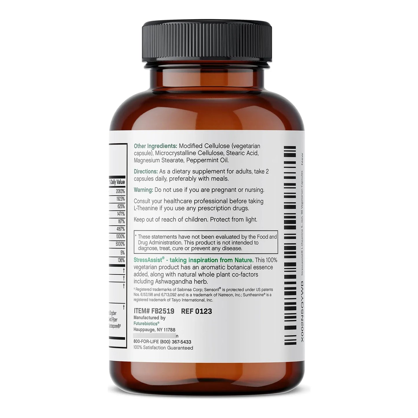 StressAssist L Teanina Ashwagandha Y Rhodiola Rosea Stress Complex 90 Capsulas
