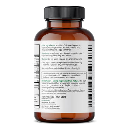StressAssist L Teanina Ashwagandha Y Rhodiola Rosea Stress Complex 90 Capsulas
