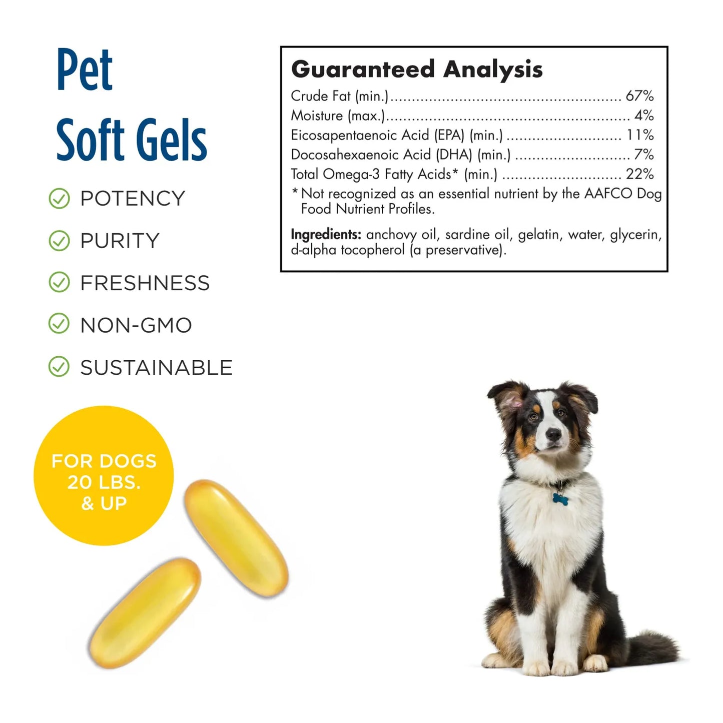 Omega 3 Para Mascotas 90 Geles Blandos Aceite De Pescado Para Perros Con EPA Y DHA