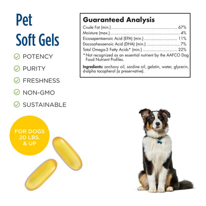 Omega 3 Para Mascotas 90 Geles Blandos Aceite De Pescado Para Perros Con EPA Y DHA