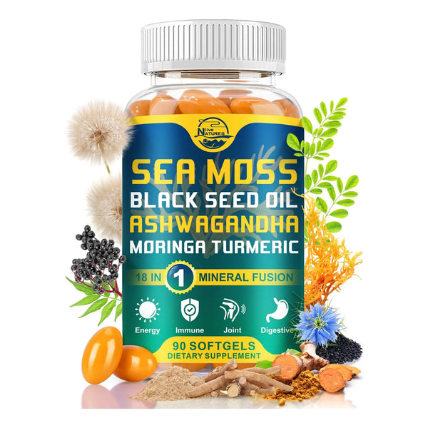Capsulas Blandas De Musgo Marino Con Aceite De Semilla Negra Refuerza Tu Sistema Inmunologico Y Energia