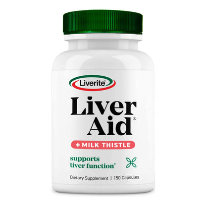 Liver Aid Con Cardo Mariano 150 Cápsulas Soporte Hepático Y Energía