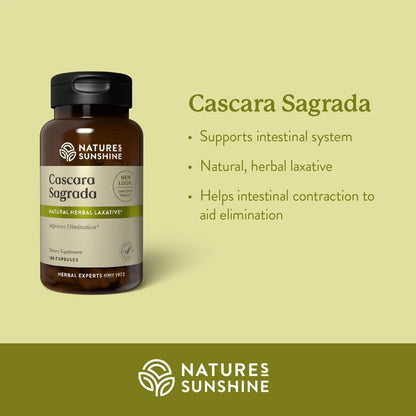 Cascara Sagrada Natural Natures Sunshine 100 Cápsulas - Imagen 5