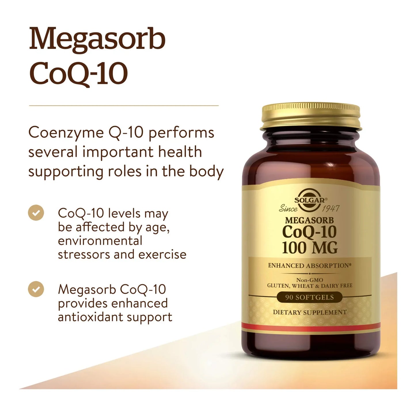 Coenzima Q10 100 Mg 90 Capsulas Blandas Apoyo Cardiaco Y Energia Solgar