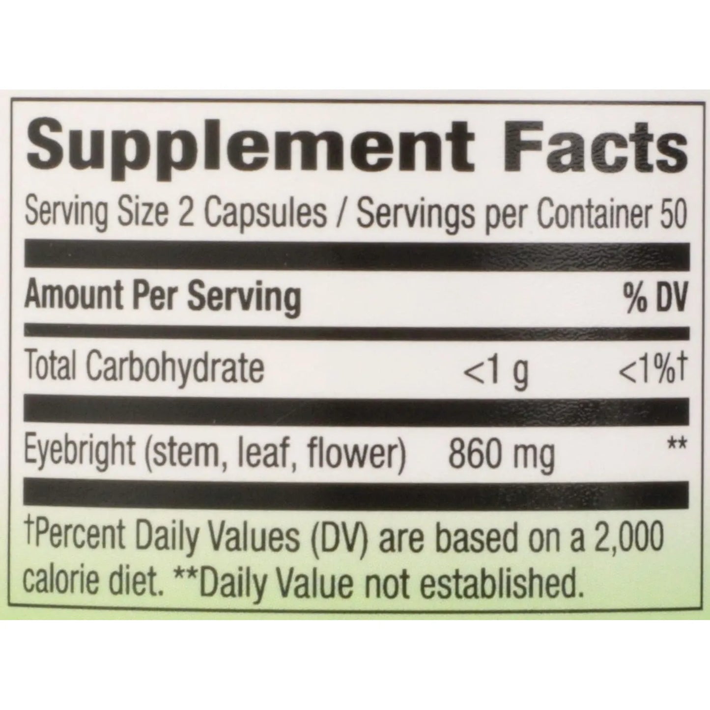 Capsulas De Hierba Eyebright 100 Unidades Para Salud Ocular Natures Capsule Vegetariana
