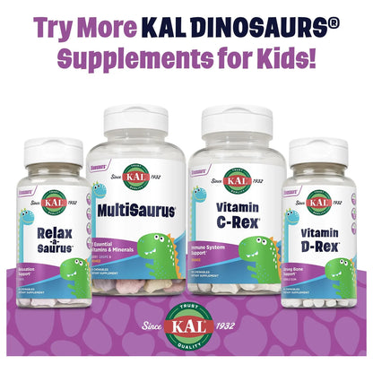 Tabletas Masticables De L Teanina Relaxasaurus Sabor Uva Para Niños