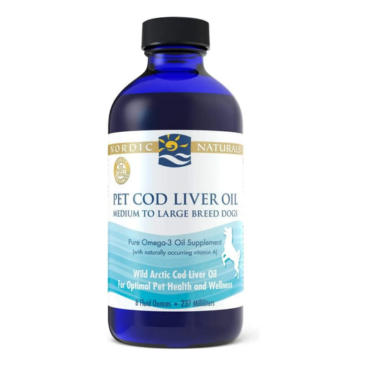 Aceite De Higado De Bacalao Para Mascotas 8 Onzas Omega 3 Piel Y Pelaje Saludable