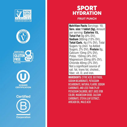 Nuun Sport Tabletas Electrolitos Hidratacion 80 Porciones Sabor Frutas