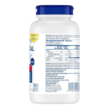 Citracal Maximum Plus 650 Mg Con Vitamina D3 180 Caps Suplemento Para Huesos Fuertes