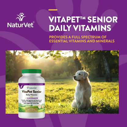 VitaPet Vitaminas Diarias Para Perros Mayores Con Glucosamina 60 Tabletas