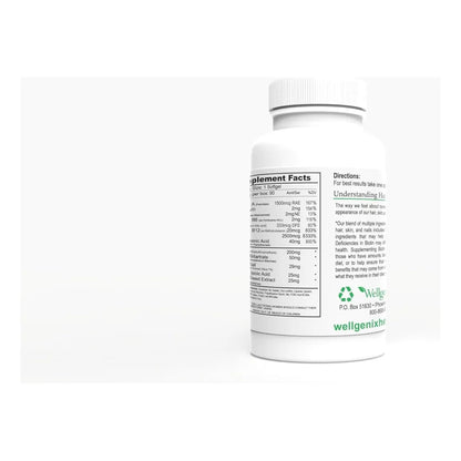 Purvana Cápsulas Blandas Vitaminas Cabello Piel Uñas 2500 Mcg Biotina