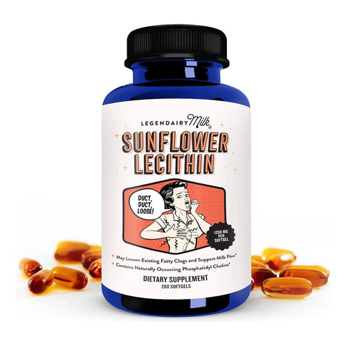 Lecitina De Girasol 1200 Mg Lactancia Cápsulas Blandas Legendairy Milk