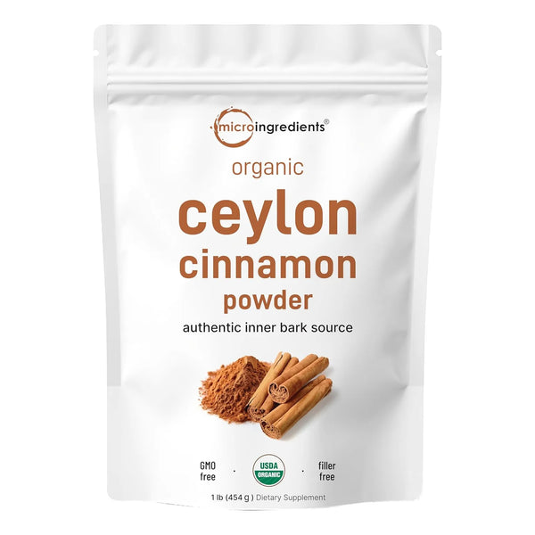 Canela En Polvo Orgánica De Ceilán 454 Gramos Premium Para H