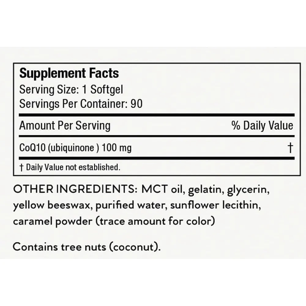 Coenzima Q10 100 Mg Antioxidante Energía Celular Salud Cardíaca