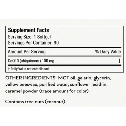 Coenzima Q10 100 Mg Antioxidante Energía Celular Salud Cardíaca