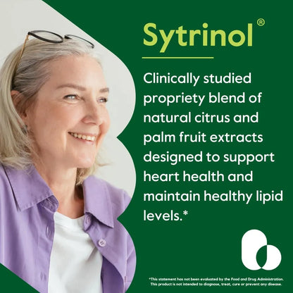 Sytrinol 150 Mg 120 Cápsulas Mezcla Natural De Extractos Cítricos Y Palma Vegano Sin OMG