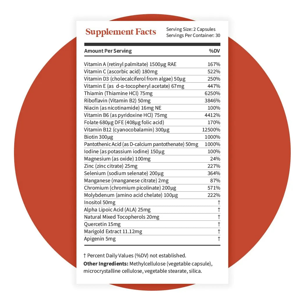 Multivitaminico Energia Salud Total Vitamina A B C D E 60 Capsulas Veganas