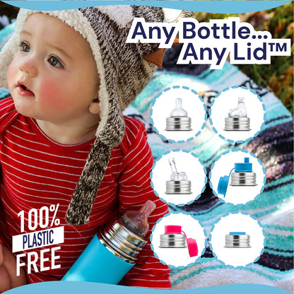 Botella Infantil Acero Inoxidable Pura Kiki 266ml Anticólicos Sin Plástico