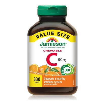 Vitaminas C Masticables 500 Mg 330 Unidades Sabor Naranja Picante