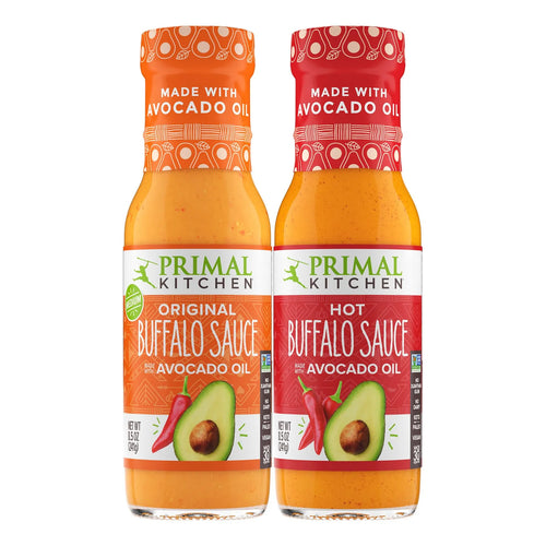 Salsa De Búfalo Sin Lácteos Con Aceite De Aguacate Pack De 2 Sabores Original Y Picante