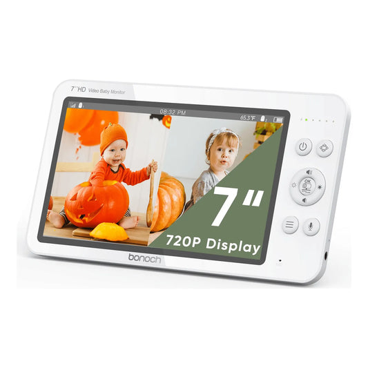 Monitor Bebé 7 Pulgadas 720p HD Batería Larga Duración Compatible BBM01 BBM03 BBM05