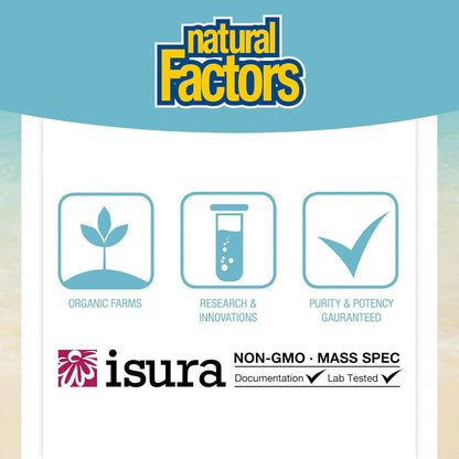 Gaba 250 Mg Natural Factors Alivia Estrés Mejora Enfoque 60 Cápsulas Veganas