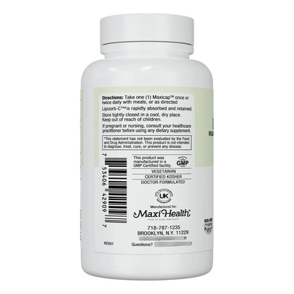 Maxi Health Cápsulas Liposomales De Vitamina C 500 Mg Con Mezcla Digestiva Absorción Superior