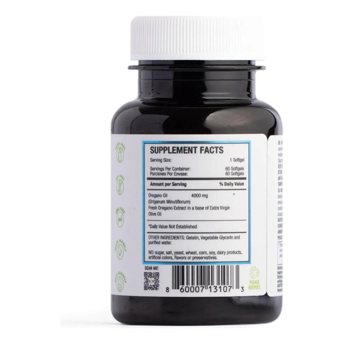 Aceite De Orégano Concentrado 60 Cápsulas Blandas Digestión Fácil E Inmunidad Fuerte