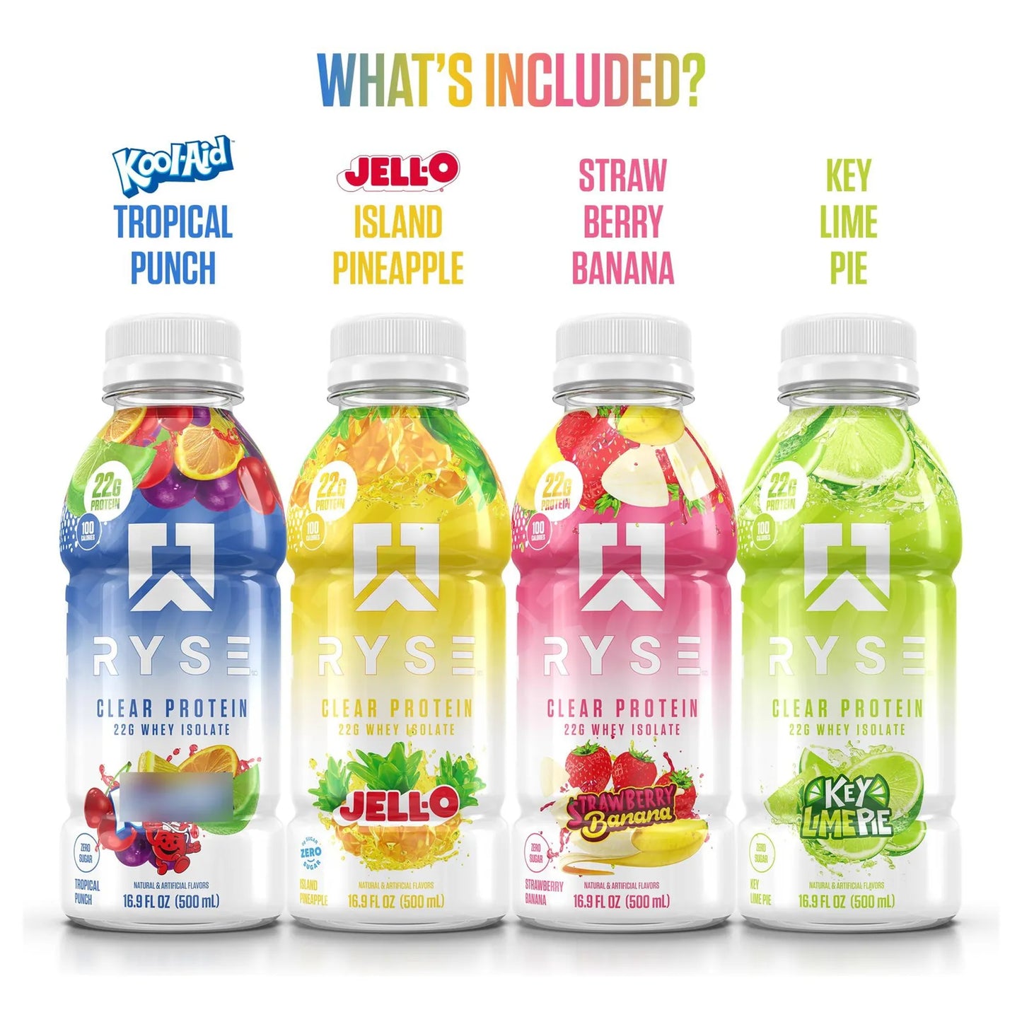 Batido De Proteina Transparente RYSE Sabor Frutal Sin Azucar Listo Para Beber