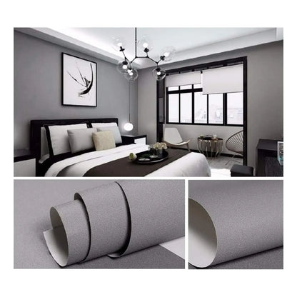 Papel Tapiz Autoadhesivo Gris Pelar Y Pegar Renueva Tus Muebles Facilmente