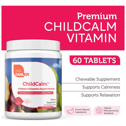 ChildCalm Magnesio Masticable Para Niños Sabor Fruta Apoyo Relajación